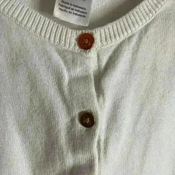 Baby Gap Girl’s Denim Dress and Carters White  Cotton Sweater 12-18 months - Picture 10 of 11